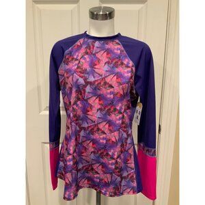 Prana Pink & Purple Supernova Pinwheel Lorelei Sun Top, Size XL NWT!
